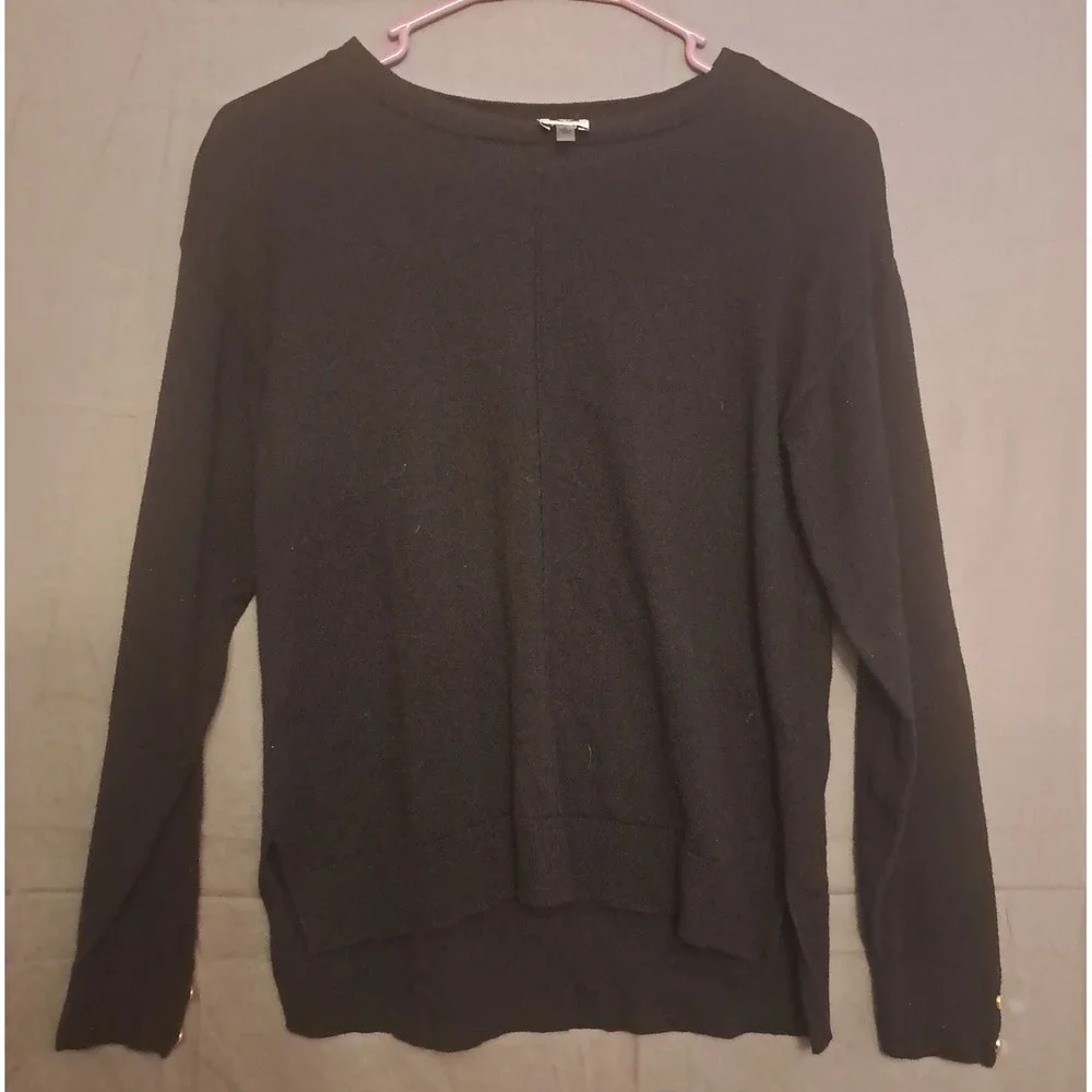 Anne Klein Crewneck Long Sleeved Sweater Womens‎ Size Small Black